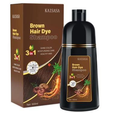 Imagem de Shampoo de tintura de cabelo IIIMEIDU 3 em 1 com cobertura herbácea ci