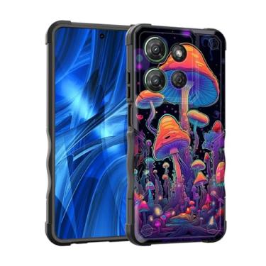 Imagem de EFGWSDER Capa para Moto G Power 5G 2025, [camada dupla] [proteção contra quedas de grau militar de 3,5 m] Capa resistente à prova de choque para Motorola Moto G Power 5G 2025 17.3 cm, Magic Mushrooms