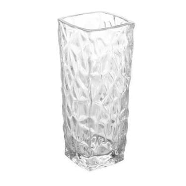 Imagem de Vaso Decorativo Quadrado 16,5cm, Feito Em Vidro Lapidado