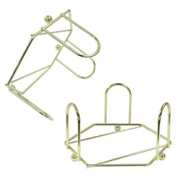Imagem de Hordion Pacote com 4 porta-copos de metal, suporte de porta-copos de ferro dourado de 10 cm para conjunto quadrado ou redondo