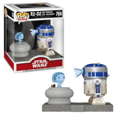 Imagem de Boneco Funko Pop! Deluxe Star Wars R2-D2 com Leia