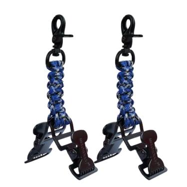 Imagem de MELOTOUGH Clipes de luva tático com 2 clipes de jacaré para cinto de ferramentas, bolsa tática, acessório ao ar livre (azul, 2 peças)