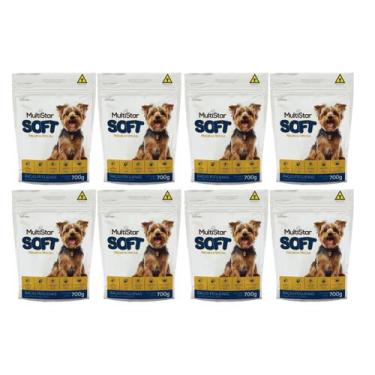 Imagem de Ração Macia MultiStar Soft Sem Corantes para Cães KITx8