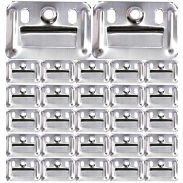 Imagem de VILLFUL Grampo de substituição de fivela de painel de parede para móveis Z Clips conector para painel de parede e tampa de assento de vaso sanitário