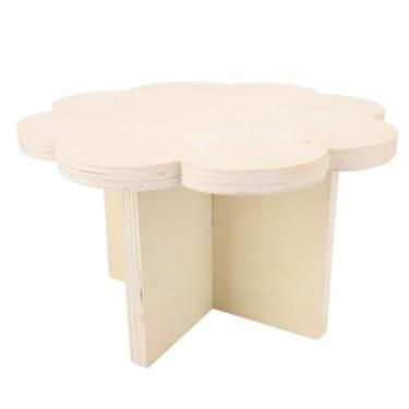 Imagem de Flor Em Forma de Piquenique Madeira Sólida Estrutura Resistente Bonito Olhar Dobrável Portátil Tenda Mesa Artesanato para Acampamento Ao Ar Livre