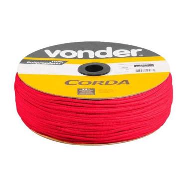 Imagem de Corda multifilamento trançada 4mm x 360m vermelha vonder