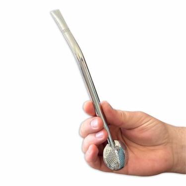 Imagem de Bomba Aço Inox Tereré Chimarrão Tradicional 24cm Patron