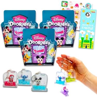 Imagem de Disney Conjunto De Chaveiros Doorables - Pacote Com 3 Tsunameez Adesivos, Os Estilos Da Série 1 Podem Variar