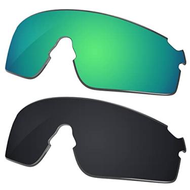 Imagem de Galvanic Lentes de reposição para óculos de sol Oakley EVZero Blades OO9454 - Jade + preto polarizado - Pacote combo