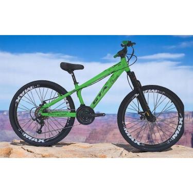 Imagem de Bicicleta 26 Gta Rebel Alumínio Freeride Downhill 21v Freio a Disco Aros Vmaxx Pneu Flame-Unissex