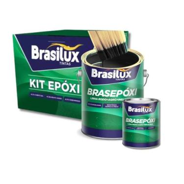 Imagem de Tinta Epoxi Brasilux Galão 3,6l P/ Banheiro/cozinha, Preto