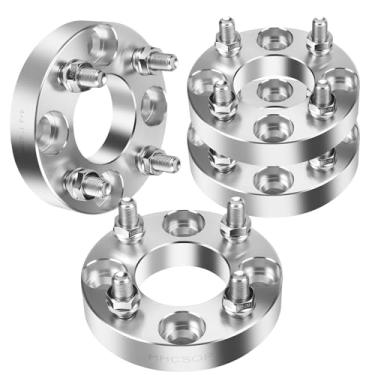 Imagem de HHCSOP Espaçadores de roda de carrinho de golfe 4x4, adaptadores de roda ATV de 1 polegada para carro EZ GO EZGO Club, 4 peças 4 x 101,6 mm furo do cubo espaçador de roda 62 mm com pinos de 1/2 pol. x