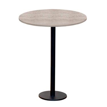Imagem de Mesa Pisa Beta Bistrô Fratini 107,50cm (a) Disco Redondo Preto Tampo Mdp Redondo Castanheira 80cm