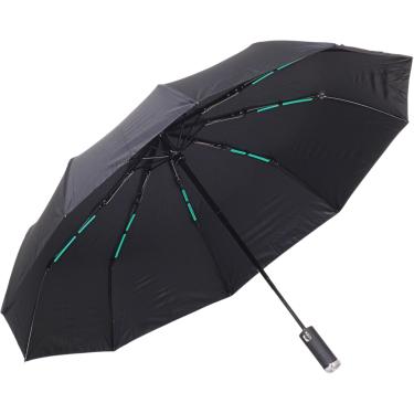Imagem de Proteja-se, guarda-chuva (Sombrinha), Linha Premium, abertura e fechamento automático, portátil para viagem, 10 varetas, com led, Proteção UV UPF 50+ 99%, perfeito para Chuva e Sol, resistente ao vento, cobre 1 pessoa, Ø 1,05m, Preto