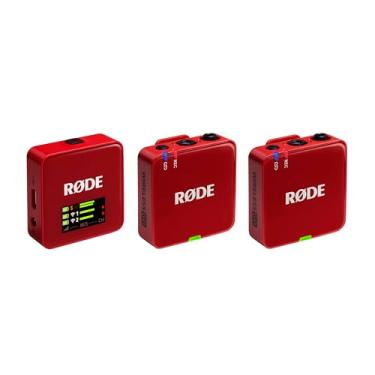 Imagem de RØDE Wireless GO (Geração 3) – Microfone sem fio compacto – Áudio impecável, gravação flutuante de 32 bits, controle automático de nível, para telefones, câmeras e computadores (vermelho)