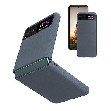 Imagem de Eastcoo Capa Slim Fit Moto Razr 40 2023, [Parte traseira de PC rígido] [Sensação fosca] [Suporte de carregamento sem fio] Capa leve à prova de choque para Motorola Razr 40 2023 5G, cinza