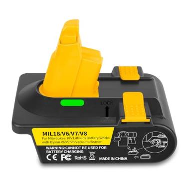 Imagem de ADPLIFE Adaptador De Bateria - Compatível Com Dyson V6, V7, V8. Converta M18 Para Aspiradores Pó (Séries V8) (Para Milwaukee)