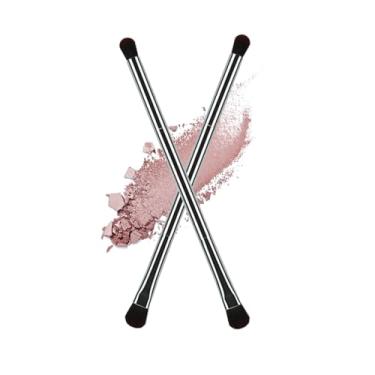 Imagem de Ksvsonrvi Pincéis de sombra, 2 peças de pincéis de maquiagem cosméticos de ponta dupla, bom para mistura, contorno ou definição impecáveis