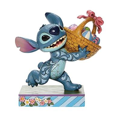 Imagem de Enesco Disney Traditions por Jim Shore Lilo e Stitch estatueta de cesta de corrida com Páscoa, 14 cm, multicolorido