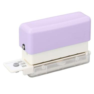 Imagem de Puncador de Papel de 6 Orifícios para A5 B5 A4, Perfurador de Orifício por Portátil para Folhas Com Colunas de Alinhamento, Caixa de Resíduos Independente e Orifício de Suspensão