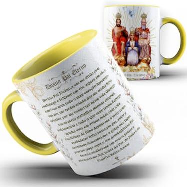 Imagem de Caneca xicara Fé Católica Divino Pai Eterno com Oração 25 (Vermelha)