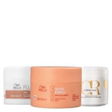 Imagem de KIT WELLA PROFESSIONALS INVIGO ENRICH MASK 150ML+OIL REFLECTIONS MASK 150ML+FUSION MASK 150ML
