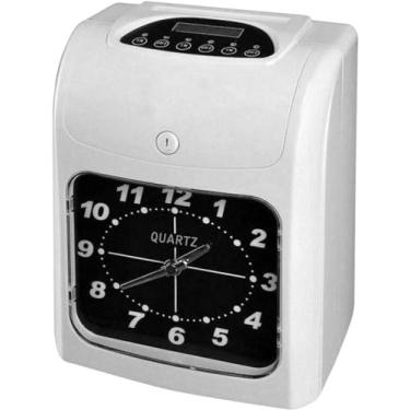 Imagem de Relógio De Ponto Impressão Digital Relógio De Tempo Relógio De Entrada E Saída Máquina Para Funcionários Cartão De Papel Comparecimento Do Tempo