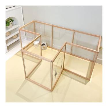 Imagem de Cercadinho Para Cães Acrílico Cercadinho Para Cachorros Cercadinho Para Cachorros Com Portão Canetas De Exercícios Para Cães Cerca De Gato Interno 3mmpvc Painel Transparente P, B, 8pcs