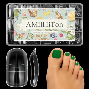 Imagem de Formas de unhas de dedo duplo para extensões de gel de poliéster, reutilizável, cobertura completa, ampla unha francesa, extensões de unhas para mulheres, extensões domésticas para salão de beleza
