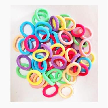 Imagem de 250 peças de laços de cabelo de bebê de algodão para meninas e crianças, faixas de cabelo sem costura para crianças, suportes elásticos para rabo de cavalo (cor candy)