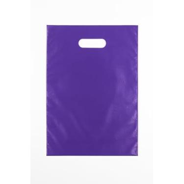 Imagem de Sacola Plástica Boca de Palhaço/Alça Vazada, 40x50, Diversas Cores (Lilás)