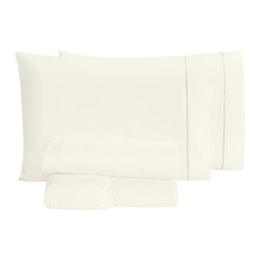 Imagem de Jogo De Cama Realeza 300 Fios Algodão King 4 Peças - Vitor Bordados, P