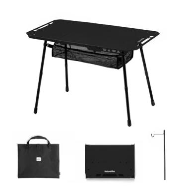 Imagem de Naturehike Mesa de acampamento tática, mesa dobrável portátil para piquenique ao ar livre, preta