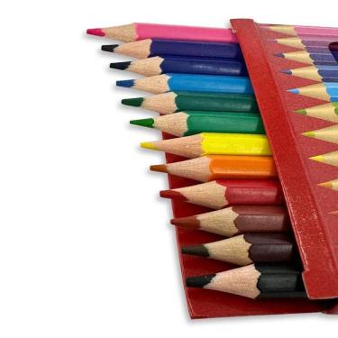 Imagem de Kit 06 Caixas De Lápis De Cor Com 12 Cores Em Cada Desenhos