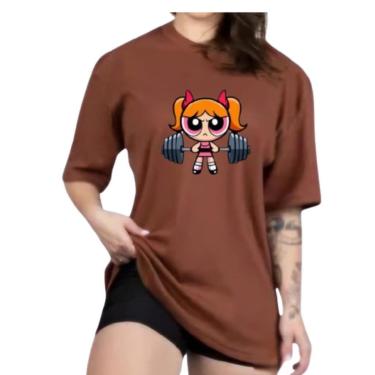 Imagem de Camiseta Oversized Longa Treino Fitness Florzinha-Feminino