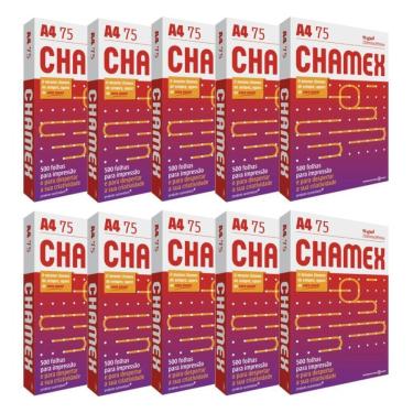 Imagem de Papel A4 Chamex 5000 Folhas 75 Gramas 75G Caixa 10 Resmas