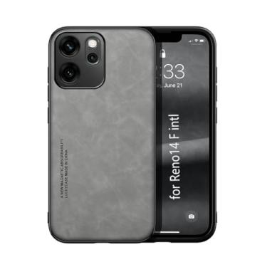 Imagem de Kepuch Silklike Capa para Oppo Reno 14 F (Intl) - Case Placa de Metal Embutida - Cinza