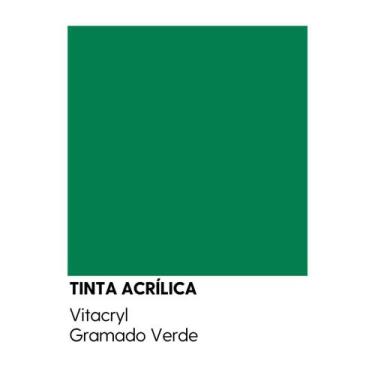 Imagem de Tinta Emborrachada Acetinada Verdes - Vitacryl, Gramado Verde, 3,6 lts