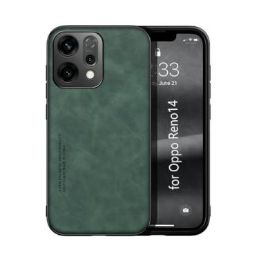 Imagem de Kepuch Silklike Capa para Oppo Reno 14 - Case Placa de Metal Embutida - Verde