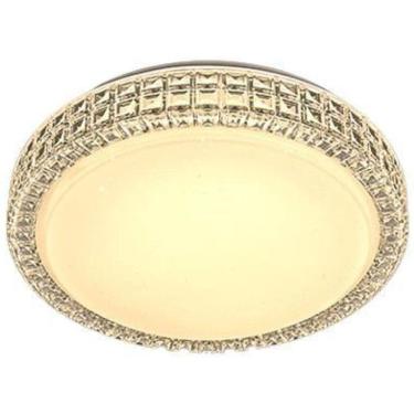 Imagem de Plafon Led Sagitta Redondo Efeito Cristal 12W Branco Quente