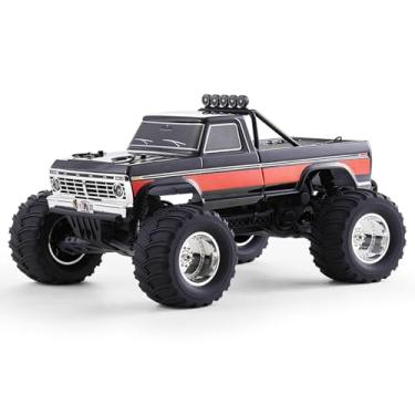 Imagem de EAZYRC Caminhão Fms 1/10 Rc Ford F100, Monster 2Wd Com Carroceria Licenciada, Motor Escovado 550, Amortecedores A Óleo, Suspensão Independente, Rastreador Todo-Terreno, Carro Off-Road De Alta Veloci