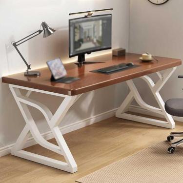 Imagem de Mesa De Computador, Mesa De Escritório De Computador Grande, Mesa De Trabalho De Escrita Robusta, Mesa De Jogos, Móveis De Negócios, Para Quarto, Sala De Estar, Dark Brown, 90x60cm/35.4x23.6in