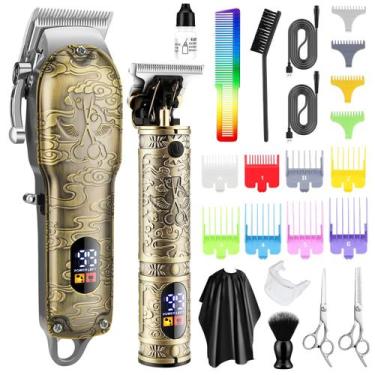 Imagem de Conjunto de máquinas de cortar cabelo e aparador em T Blade Zesuti par