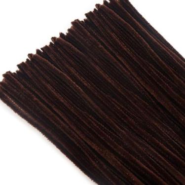 Imagem de Limpadores de cachimbo TOAOB Brown Chenille Stems 6 mm x 30 cm 100 uni