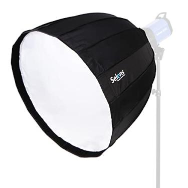 Imagem de Parabolic Deep Softbox Hexadecagon Quick Collapsible Umbrella Softbox com suporte de anel de velocidade Bowens para iluminação de estúdio fotográfico, 28 inches, 28inch(70cm)