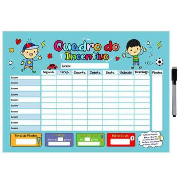 Imagem de Quadro Tabuada De Metal Multiplicação 40X29Cm + Caneta M11 - Ideal Pla