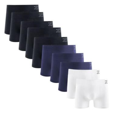 Imagem de Kit 10 Cuecas Boxer Zee Rucci Microfibra Poliamida Cos Elastico Sem Co