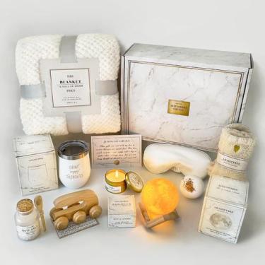 Imagem de Cestas de presentes AHAGIFTREE, pacote de cuidado de 11 unidades com l
