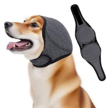 Imagem de Quiet Ears for Dogs Moletom com capuz calmante confortável para orelhas de cachorro para alívio de ruído e ansiedade, protetores de ouvido para cães, protetores de ouvido ajustáveis para cães