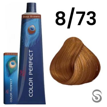 Imagem de Wella Perfect Color 8/73 Louro Claro Marrom Dourado Deep Browns 60ml, 